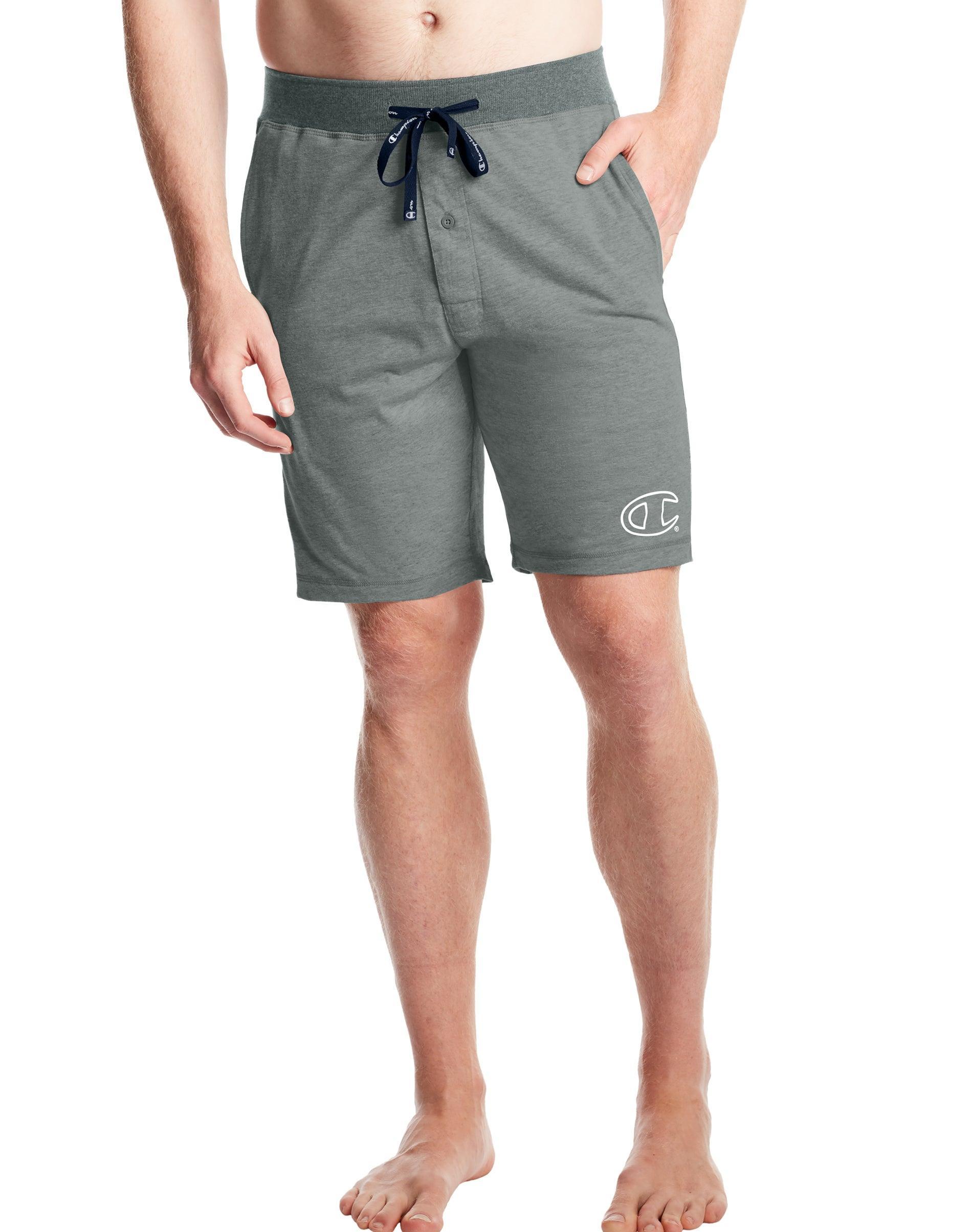 Champion Mens Sleep Shorts, Oxford Grey Heather, C Logo M Product Image