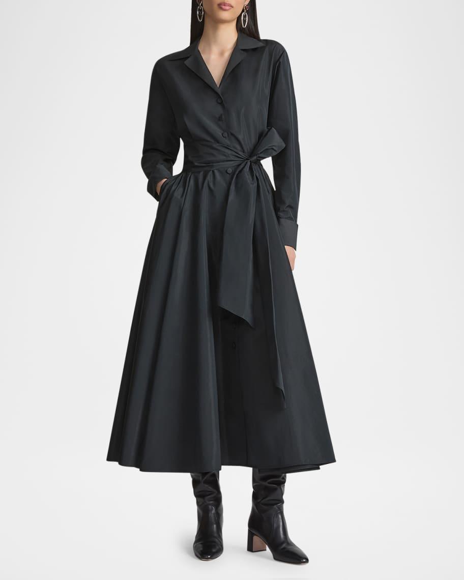 Belted A-Line Midi Shirtdress Product Image