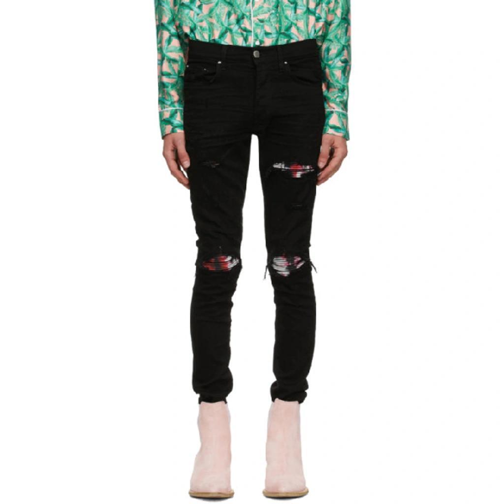 AMIRI Mx1 Distressed Skinny-fit Jeans In Black Product Image