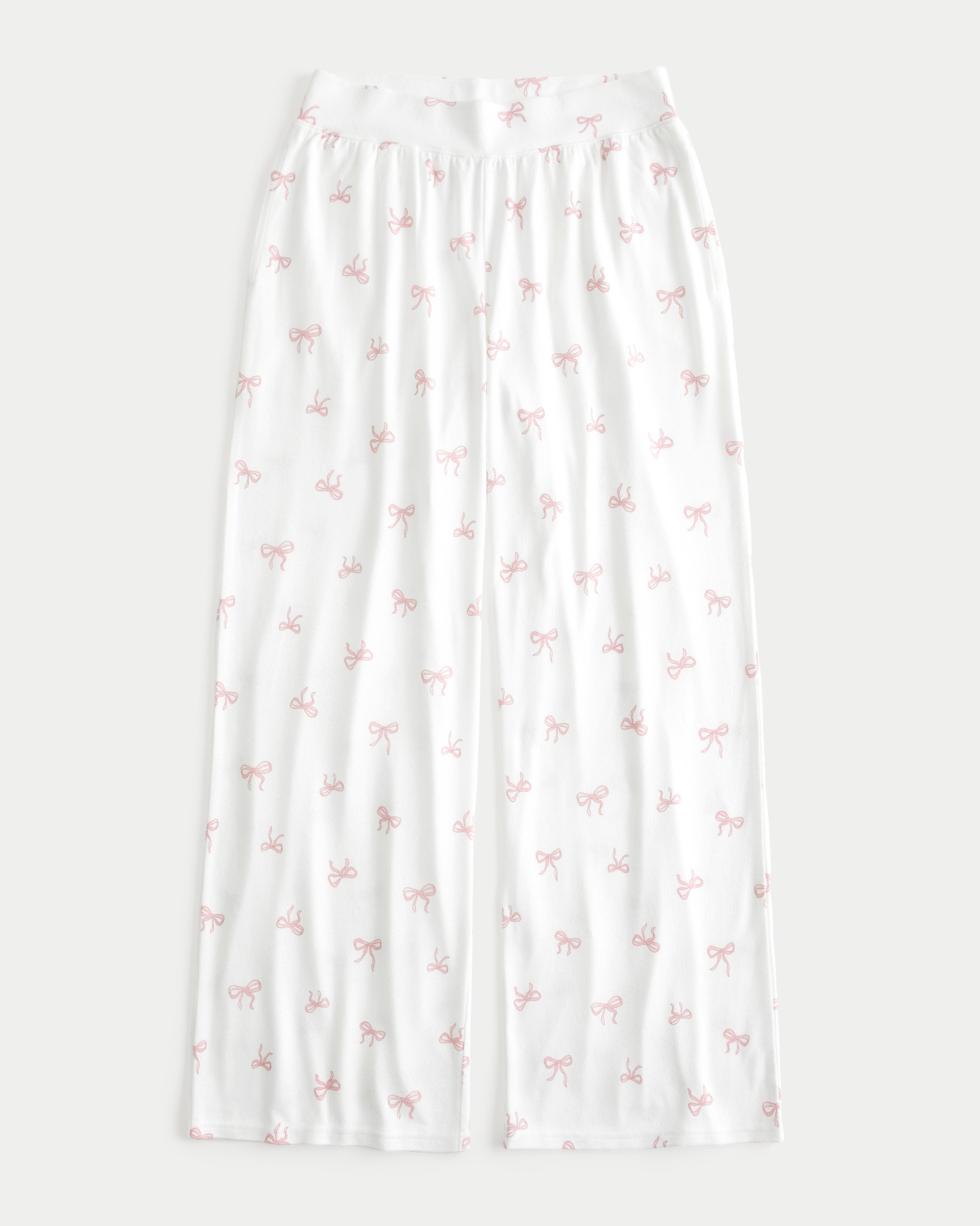 Cozy Wide-Leg Pajama Pants Product Image