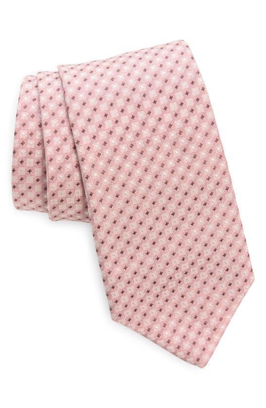 CANALI Neat Silk Tie In Pink Product Image