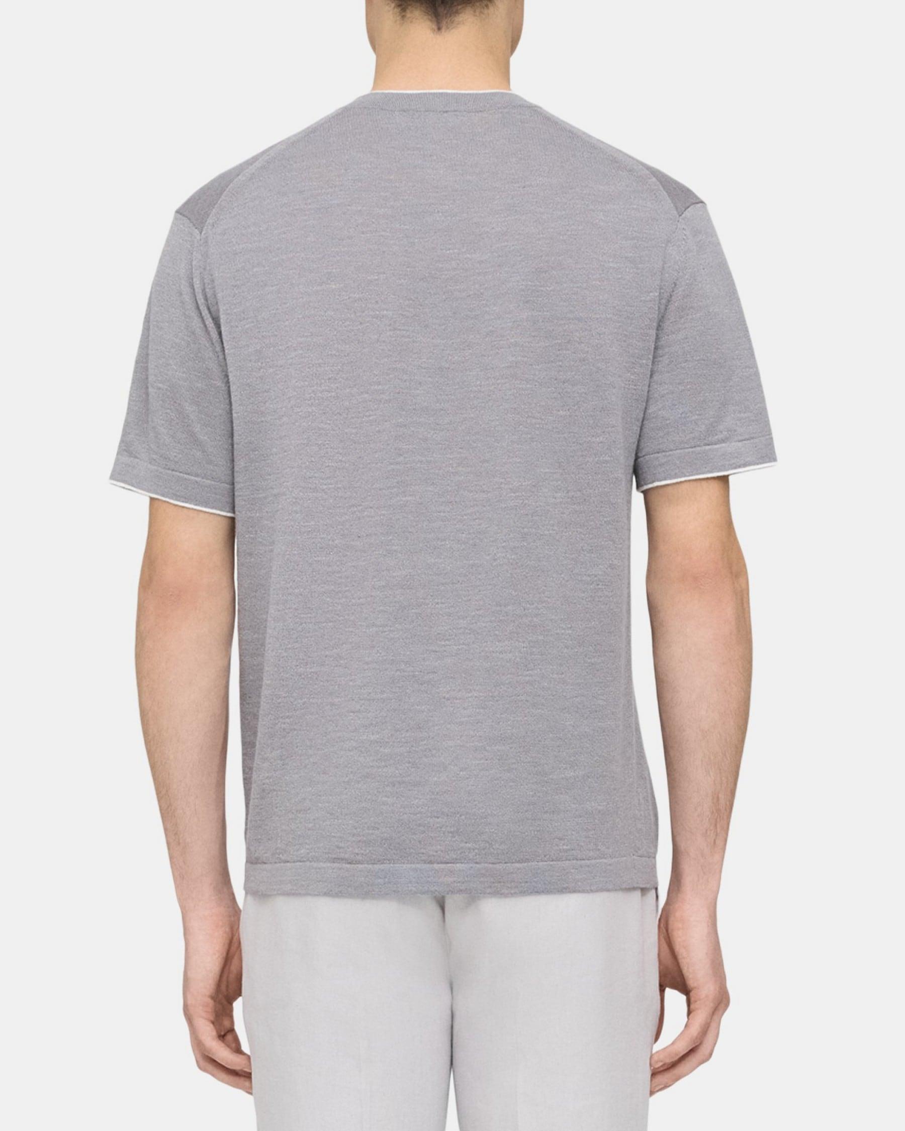 Short-Sleeve Tee in Cotton-Linen Product Image