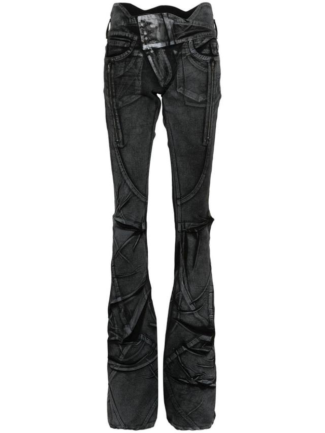 Big Waistband Drape skinny jeans Product Image