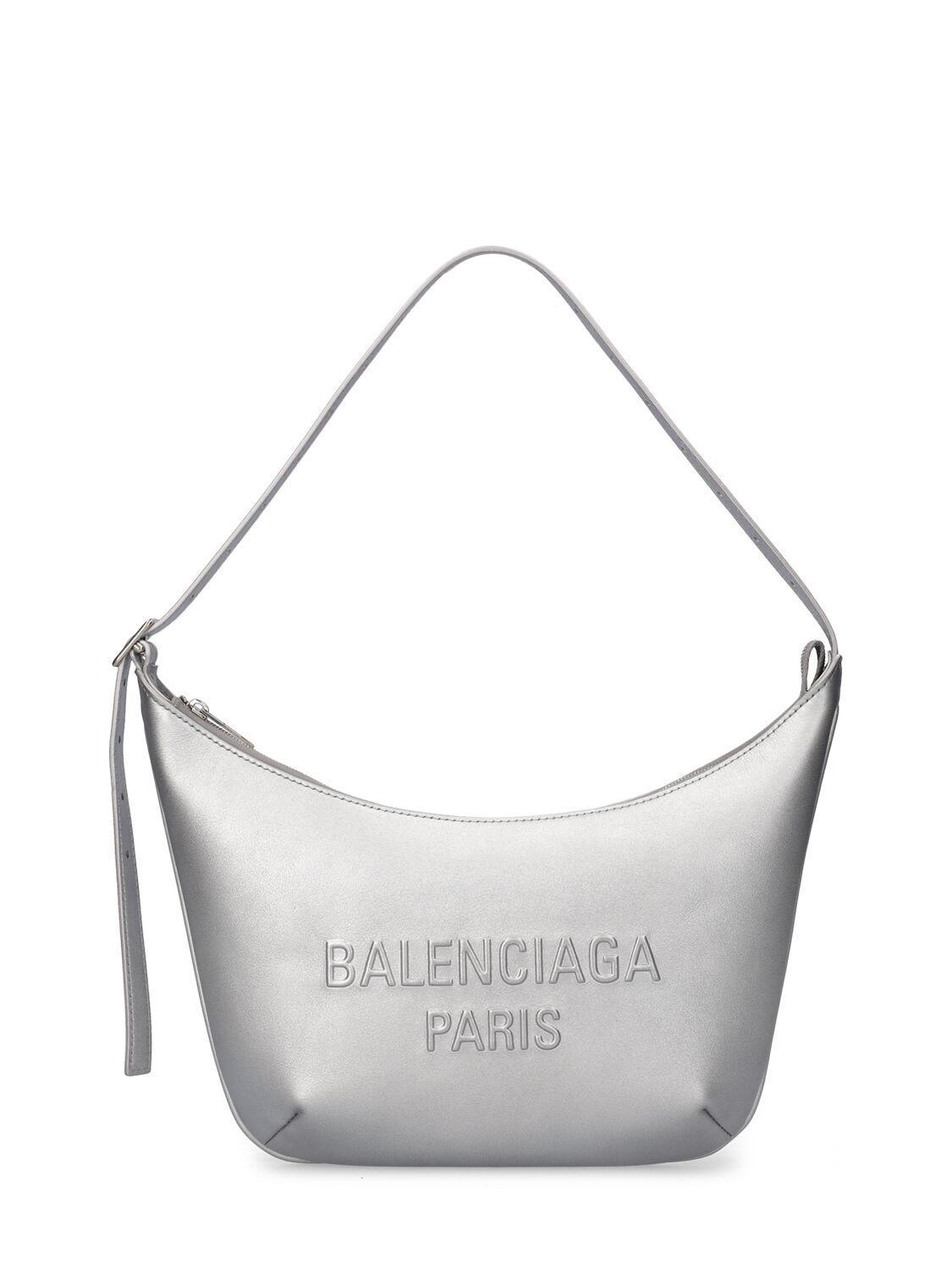 BALENCIAGA Mary Kate Sling Schultertasche -  - Leder - Silber In Silver Product Image