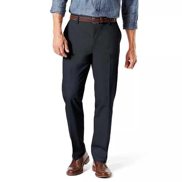 Mens Dockers Signature Khaki Lux Straight-Fit Creased Stretch Pants Grey Heather Product Image