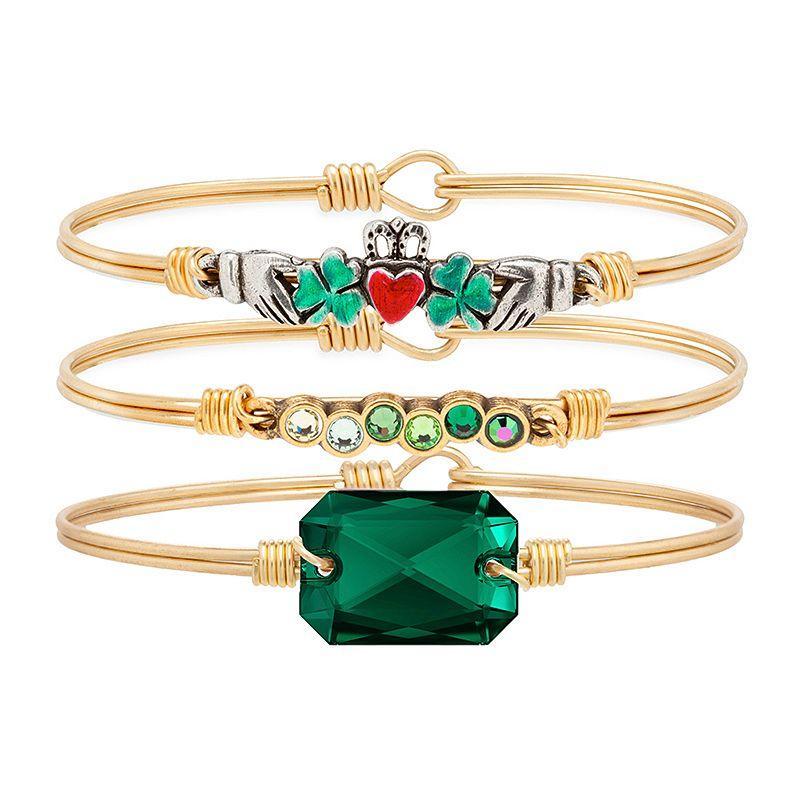 Luca + Danni Irish Charmed Stack Bracelet Set, Womens Gold Tone Product Image