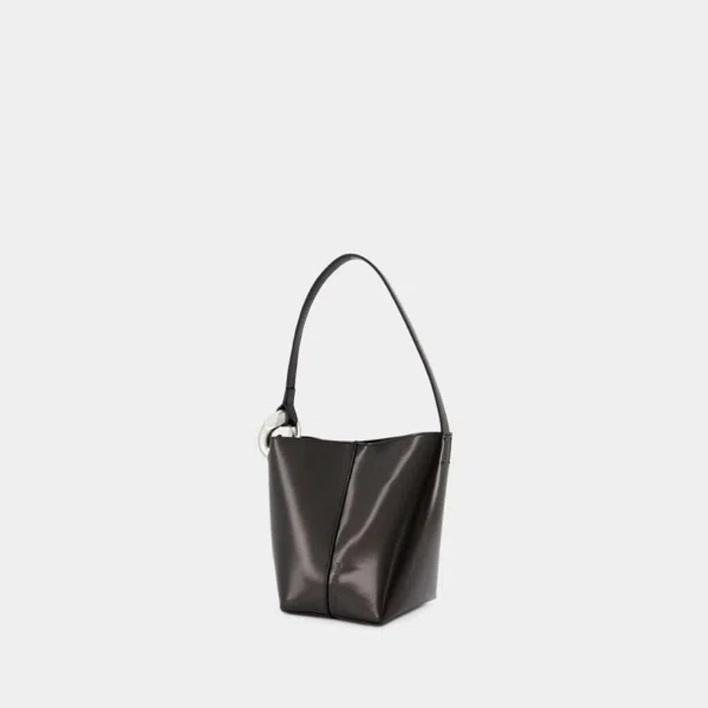 JW ANDERSON The Jwa Corner Small Bucket Shoulder Handbag In Black Product Image