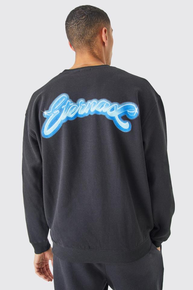 Oversized Eternal Graphic Sweatshirt | boohooMAN USA Product Image