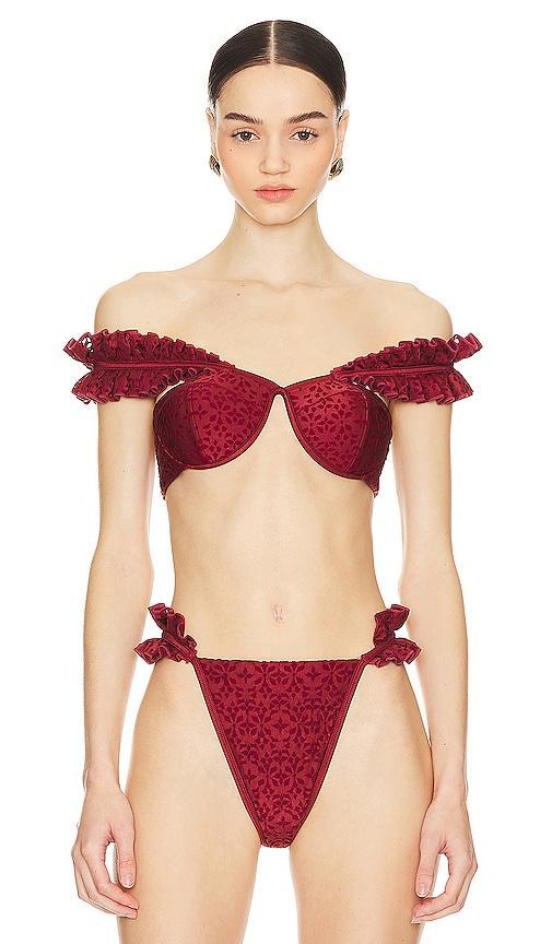 Andrea Iyamah Laser Cut Bikini Top Product Image