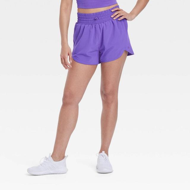Womens Flex Woven High-Rise Shorts 3 - All In Motion Purple L Product Image