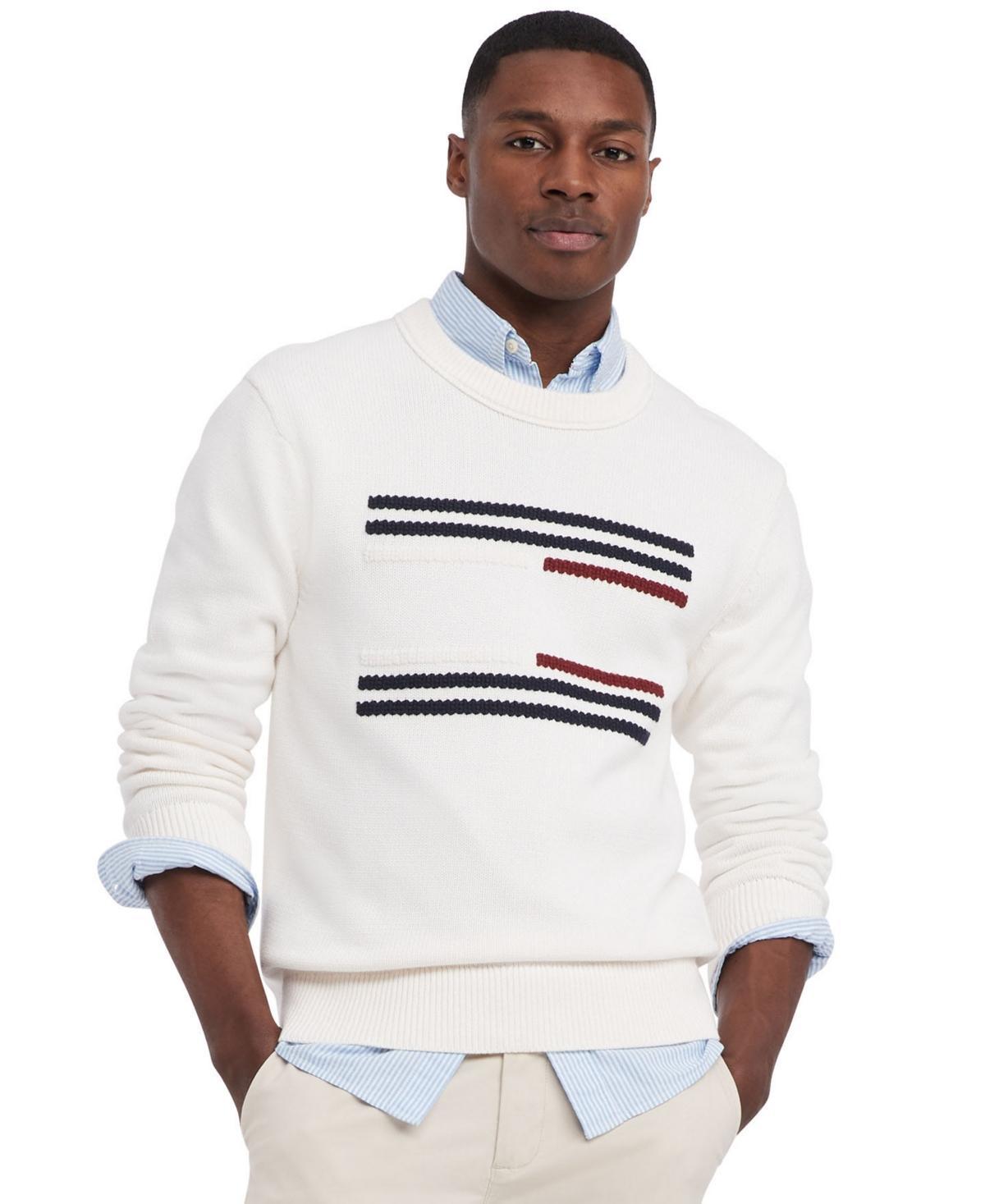 Tommy Hilfiger Mens Relaxed-Fit Cable Knit Flag Sweater Product Image