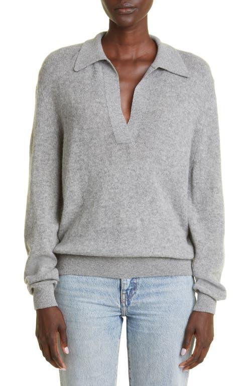 Khaite Jo Stretch Cashmere Polo Sweater Product Image