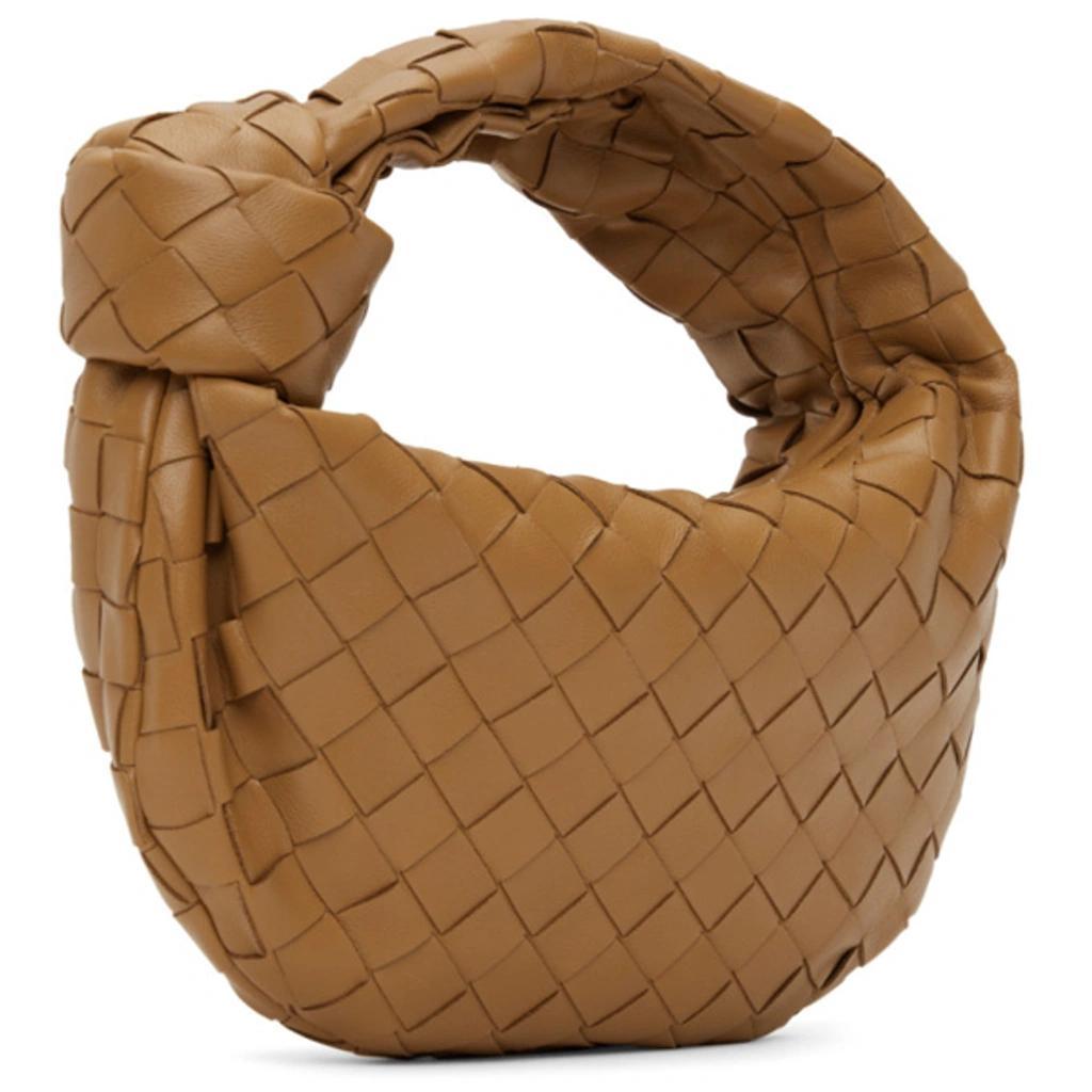 BOTTEGA VENETA Tan Mini Jodie Bag In 9830 Caramel Gold Product Image