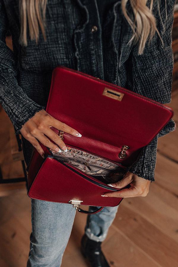 Moves To Make Faux Leather Crossbody In Wine Product Image