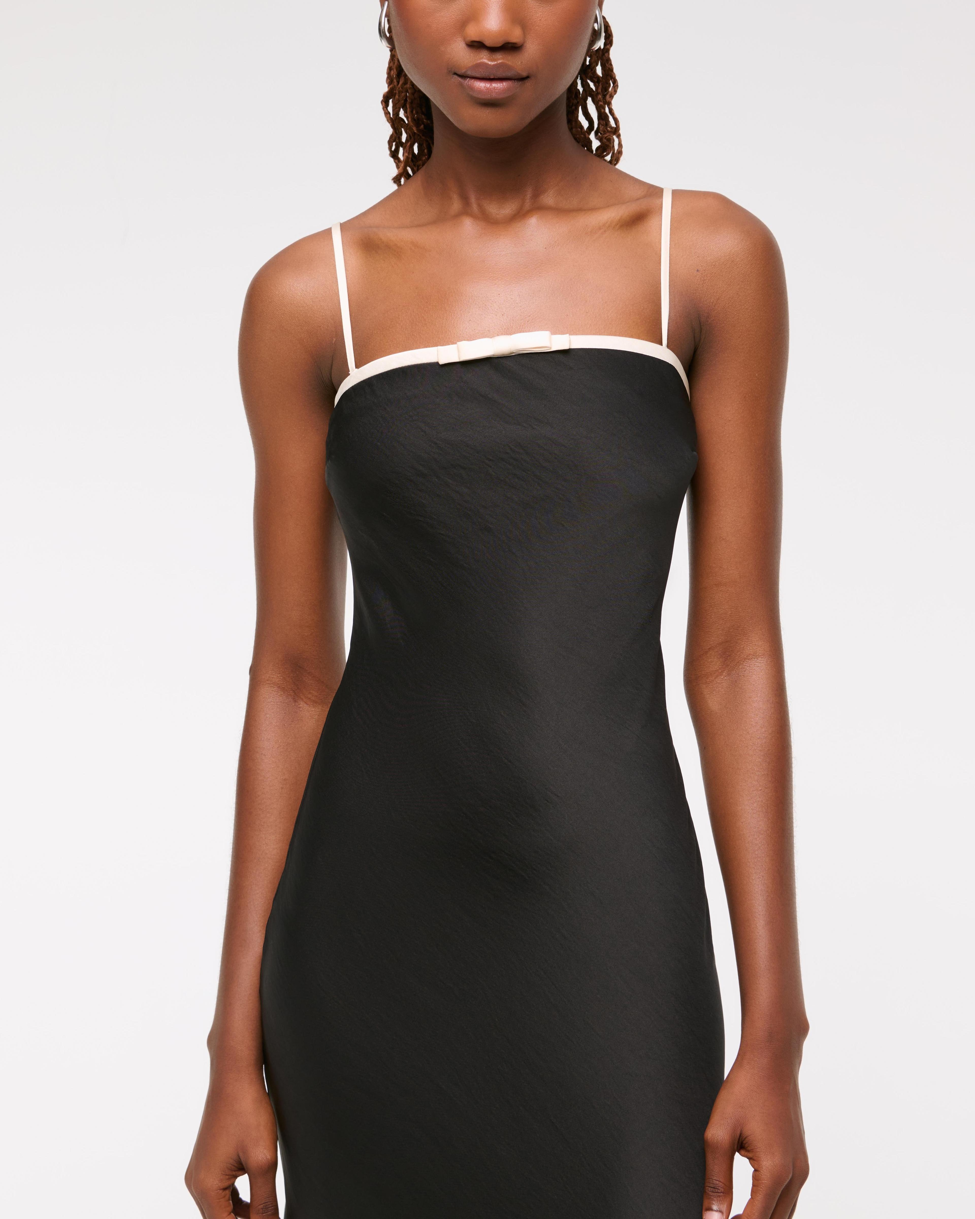 The A&F Julia Slip Strapless Bow Detail Maxi Dress Product Image