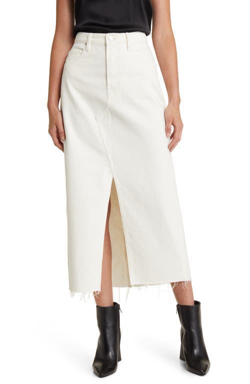 Womens The Midaxi Angled Seam Denim Skirt Product Image