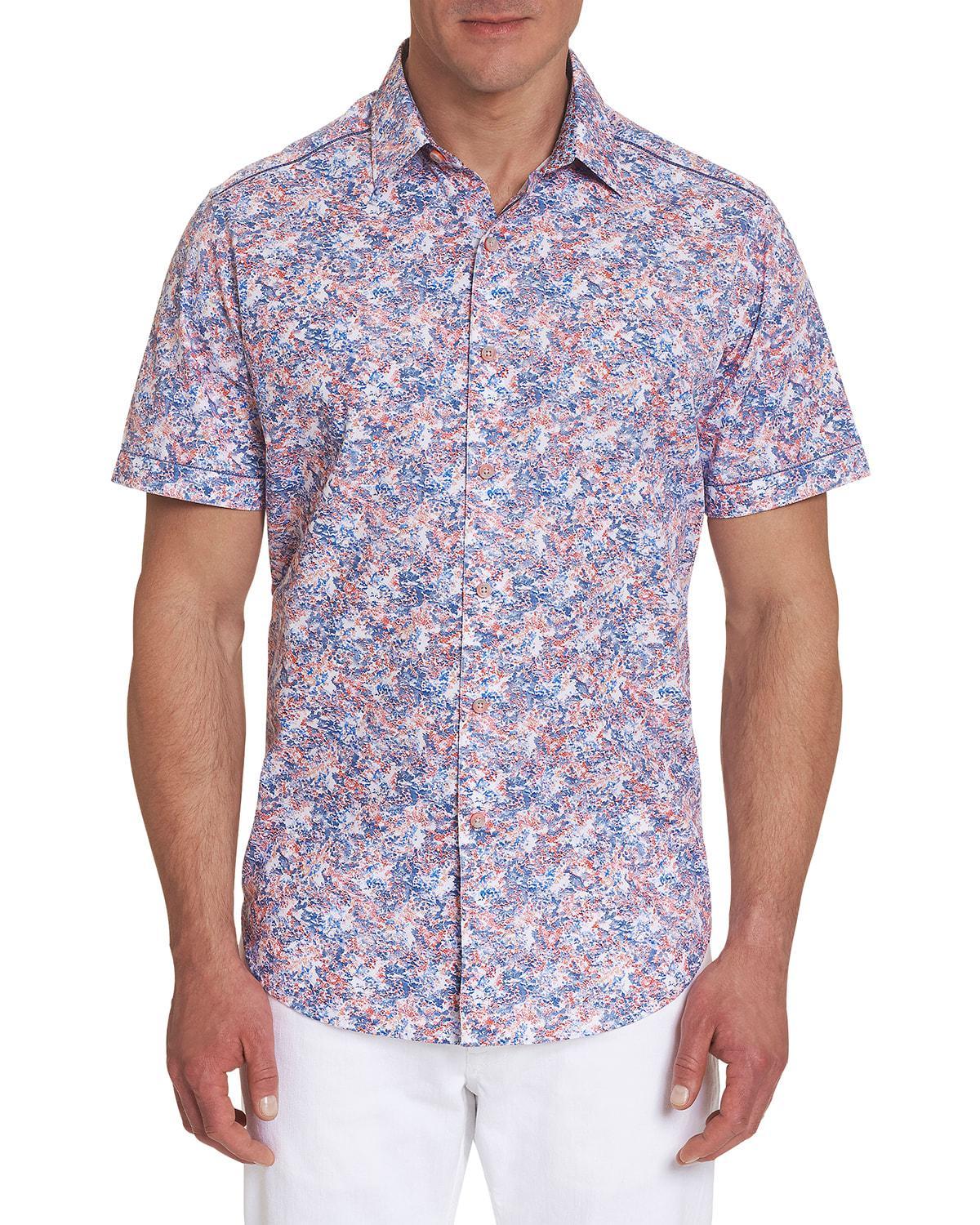 Mens Haas Watercolor Floral Sport Shirt Product Image