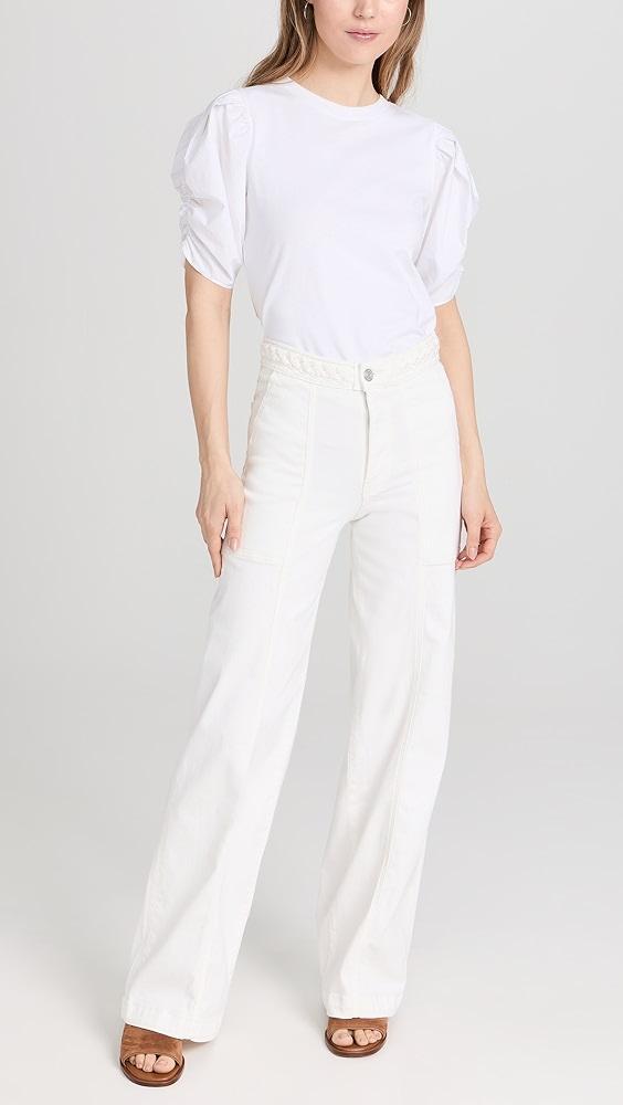 FRAME Braided Waistband Wide Leg Jeans | Shopbop Product Image