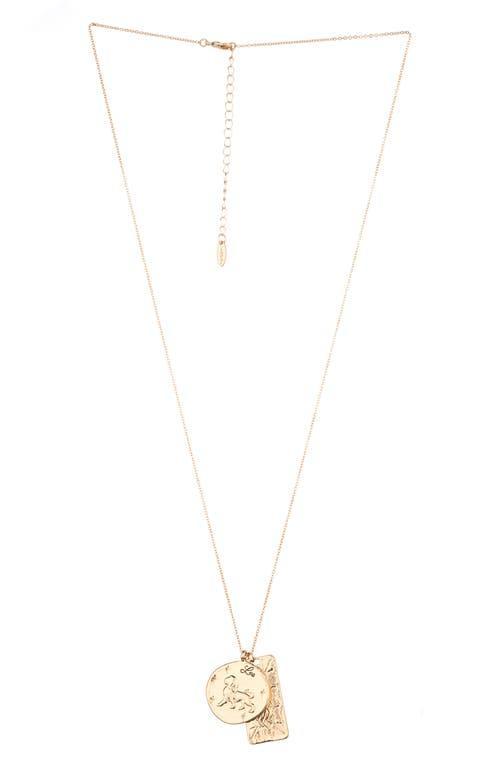 Ettika Womens Zodiac Double Charm Necklace Product Image