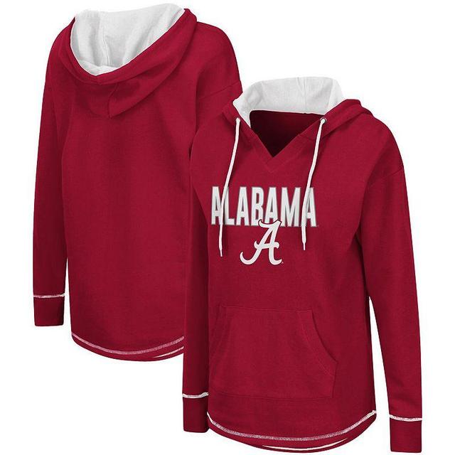 Womens Colosseum Crimson Alabama Crimson Tide Tunic Pullover Hoodie Product Image