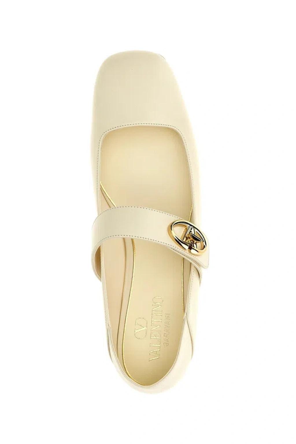 White Vlogo Ballet Flats Product Image