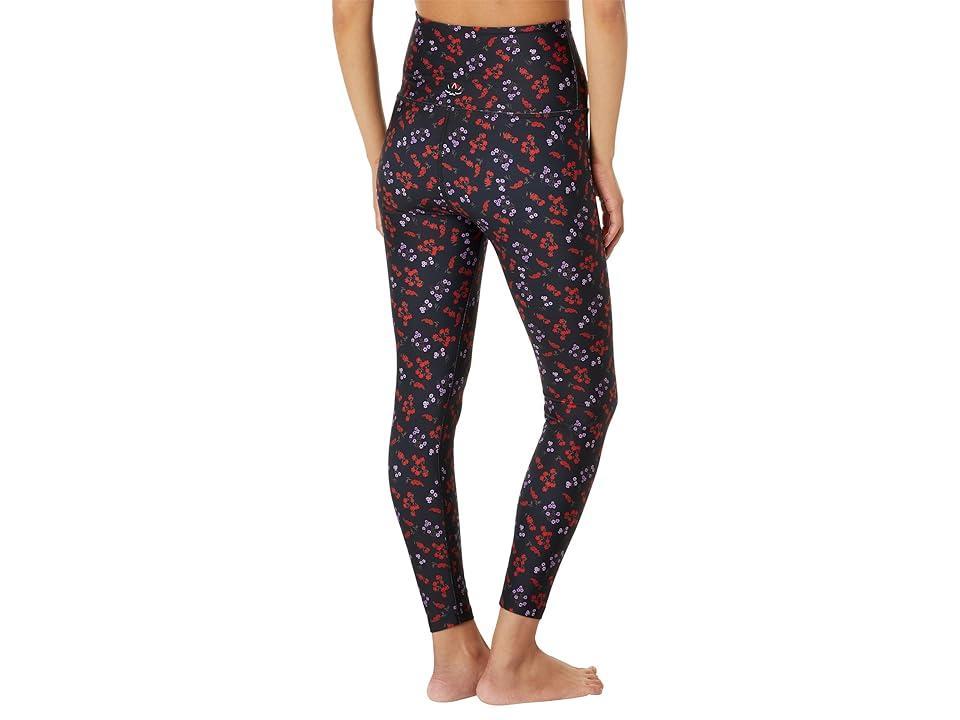 Beyond Yoga High-Waisted Midi Leggings (Forget Me Not Floral) Women's Casual Pants Product Image