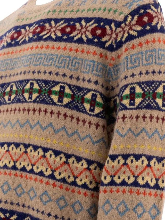 Fair Isle Knitwear In Beige Product Image