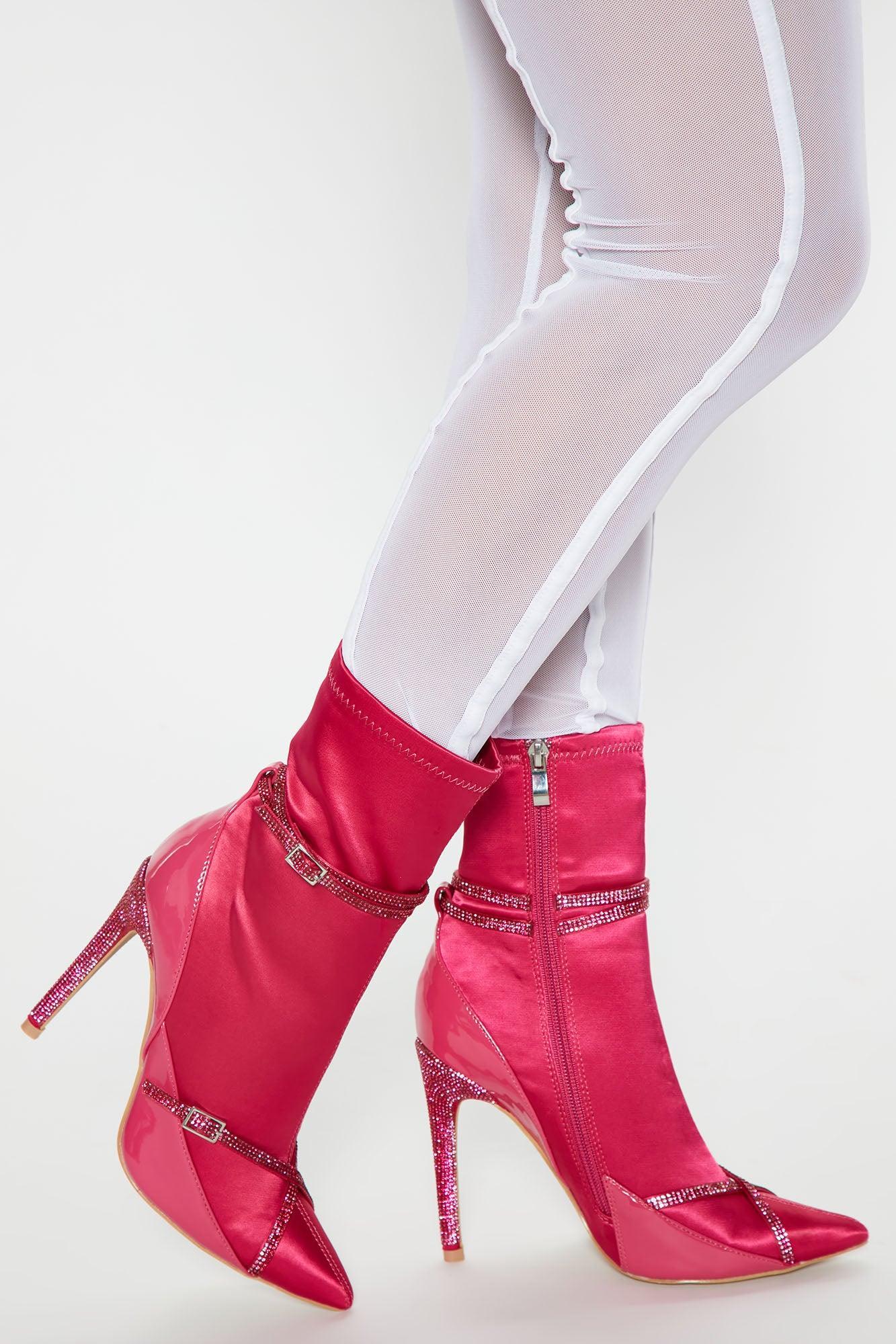 Add Some Flare Booties - Pink Product Image