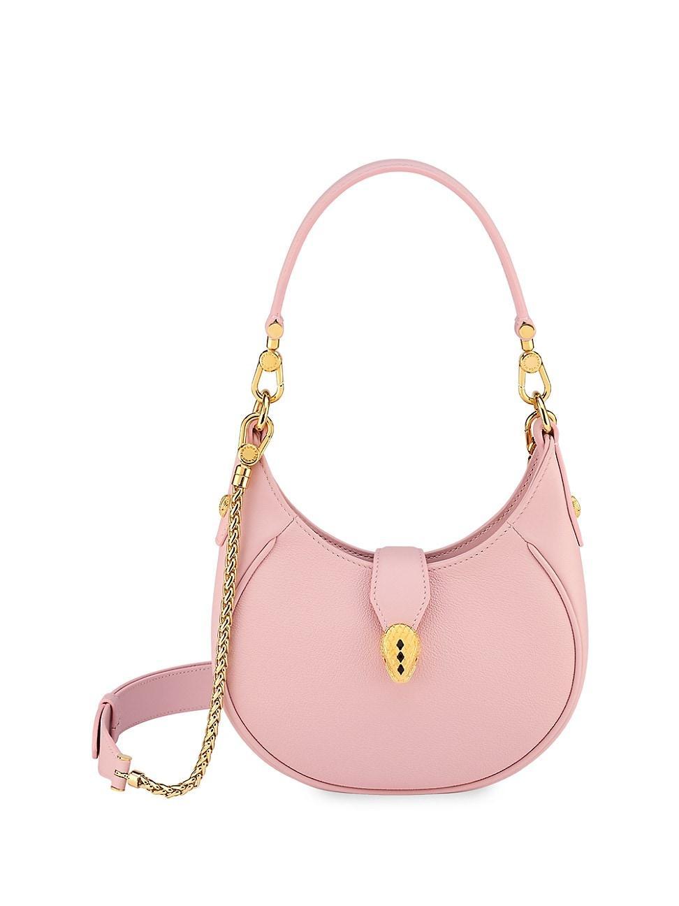 Womens Mini Serpenti Leather Hobo Bag Product Image