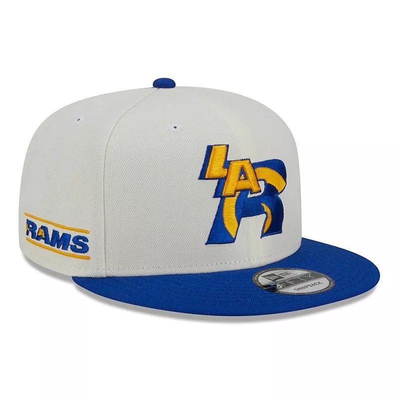 Mens New Era Cream/Royal Los Angeles Rams City Originals 9FIFTY Snapback Hat Product Image