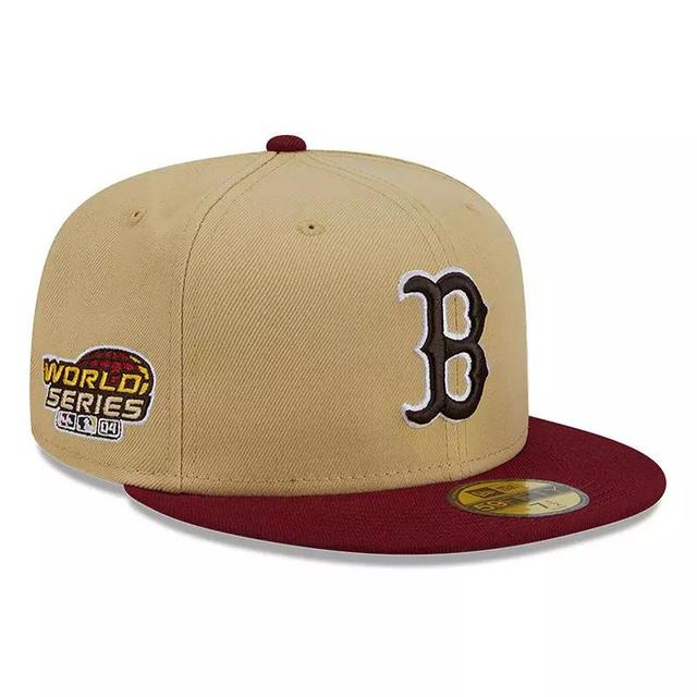 Mens New Era Vegas Gold Boston Red Sox 59FIFTY Fitted Hat - Vegas Gold Product Image