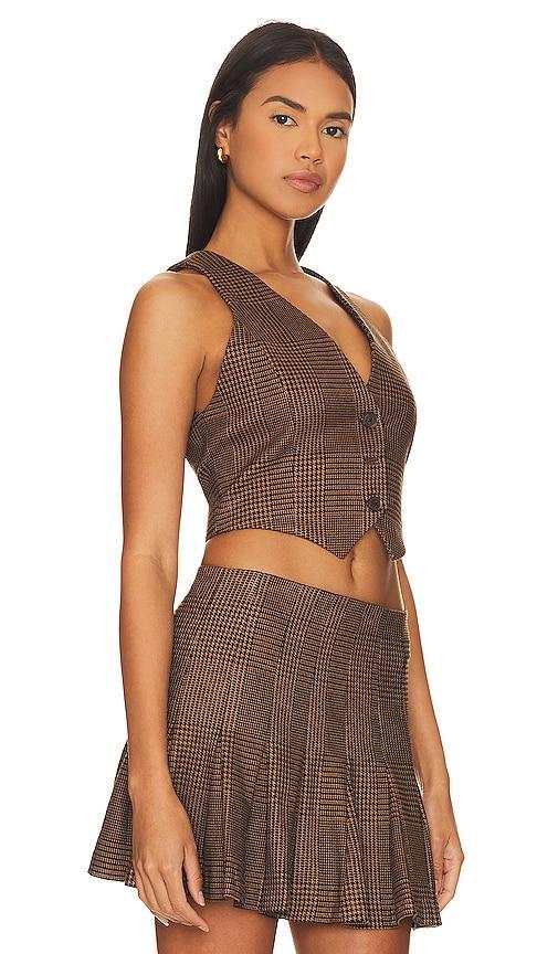 Womens Donna Plaid Vest Top Product Image