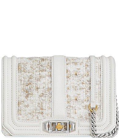 REBECCA MINKOFF Tweed Quilted Small Love Crossbody Bag Product Image