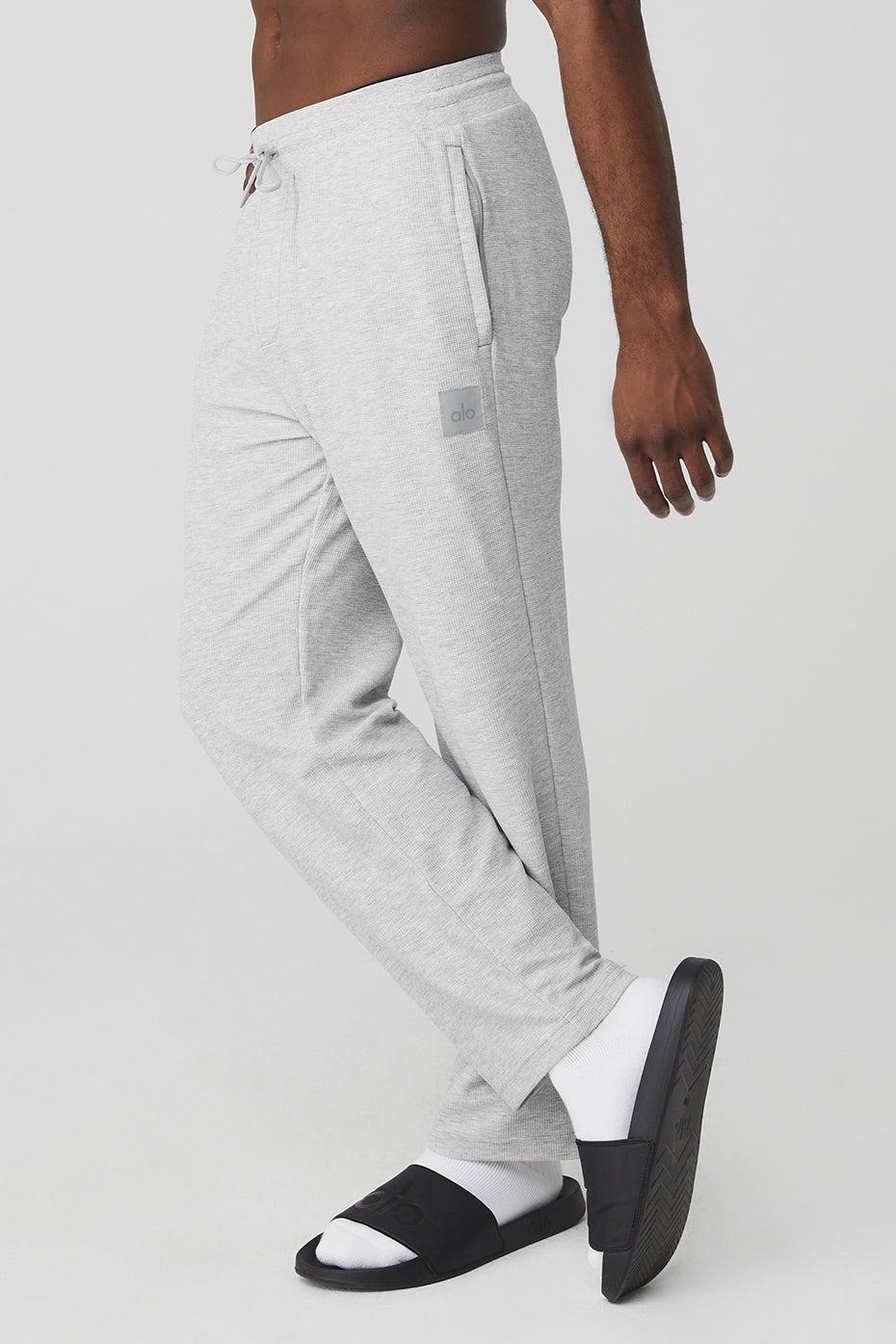 Alo Yoga Fast Break Micro Waffle Knit Straight Fit Sweatpants - Large - Large - Male Product Image