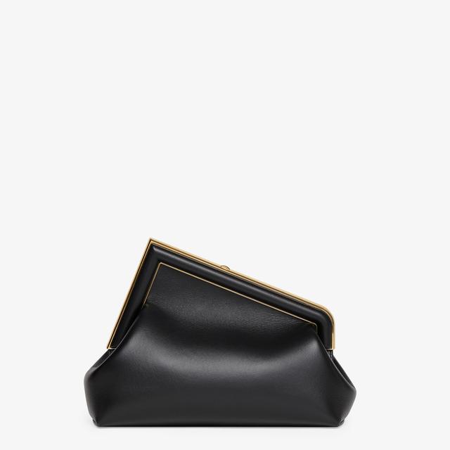 Fendi First MidiBlack leather bag Product Image