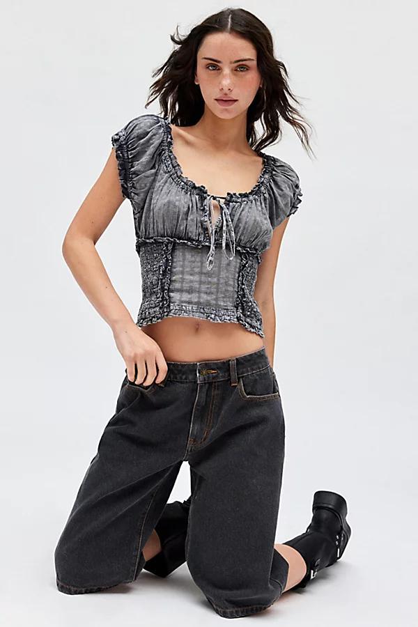 Kimchi Blue Nicole Scoop Neck Cropped Blouse Womens at Urban Outfitters Product Image