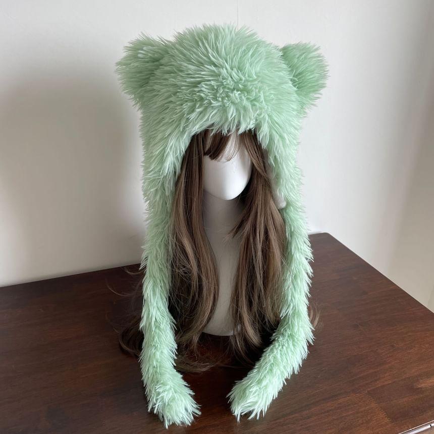 Plain Ear Fluffy Hat Product Image