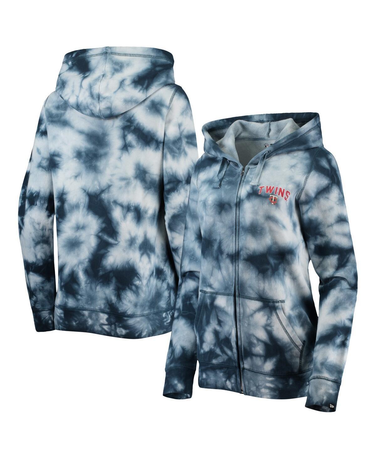 Womens New Era Navy Minnesota Twins Tie-Dye Full-Zip Hoodie Product Image