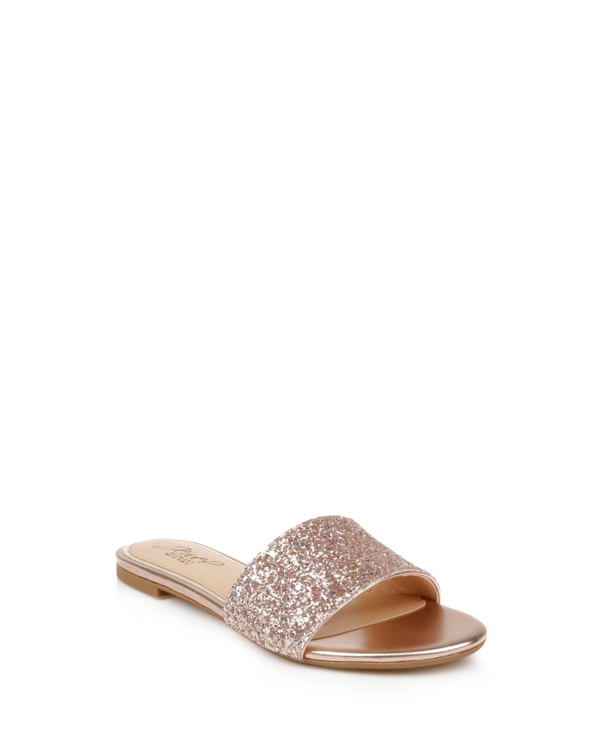 Jewel Badgley Mischka Womens Dillian Chunky Glitter Slide Evening Sandals Product Image