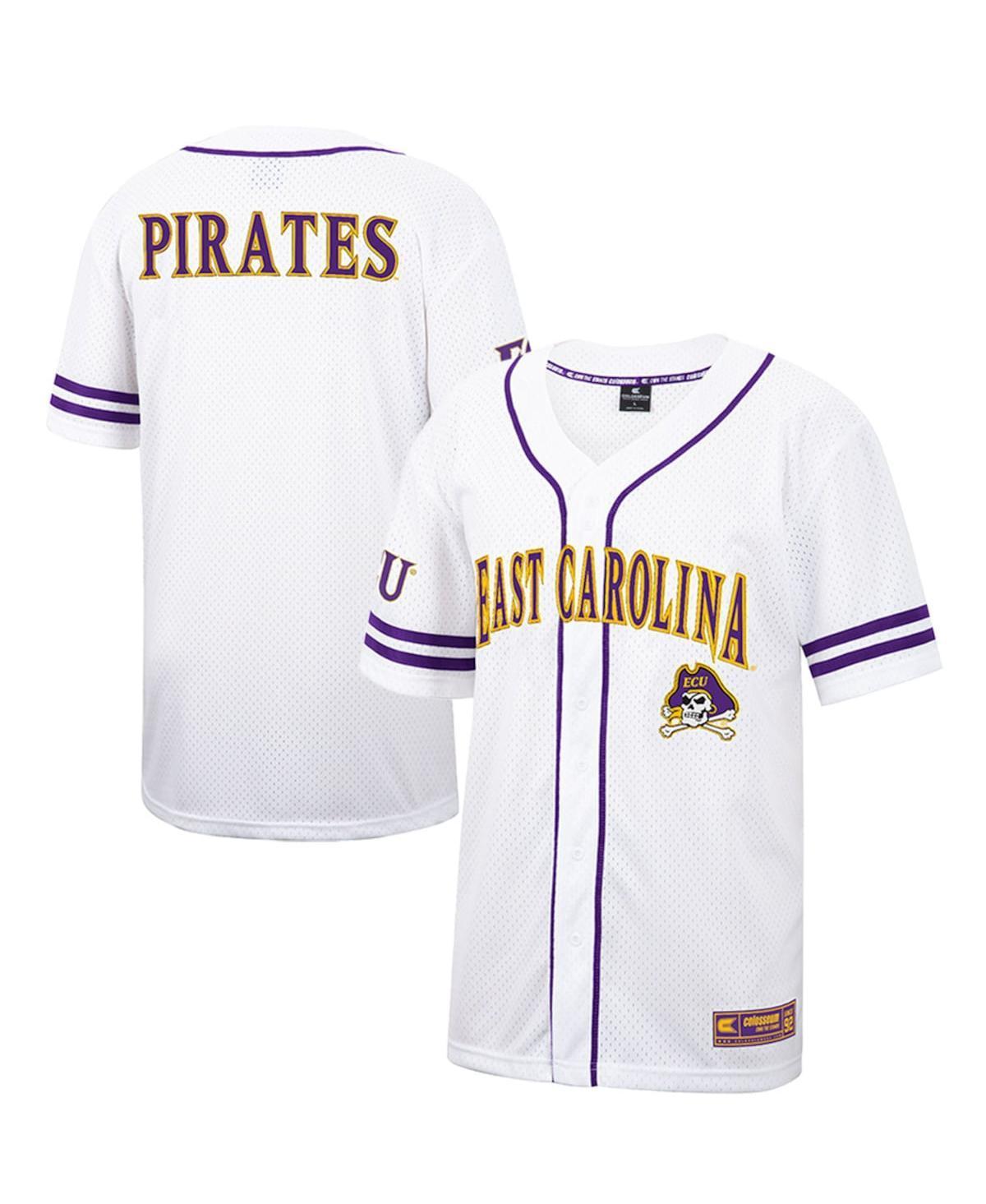 Mens Colosseum /Purple ECU Pirates Free Spirited Baseball Jersey Product Image