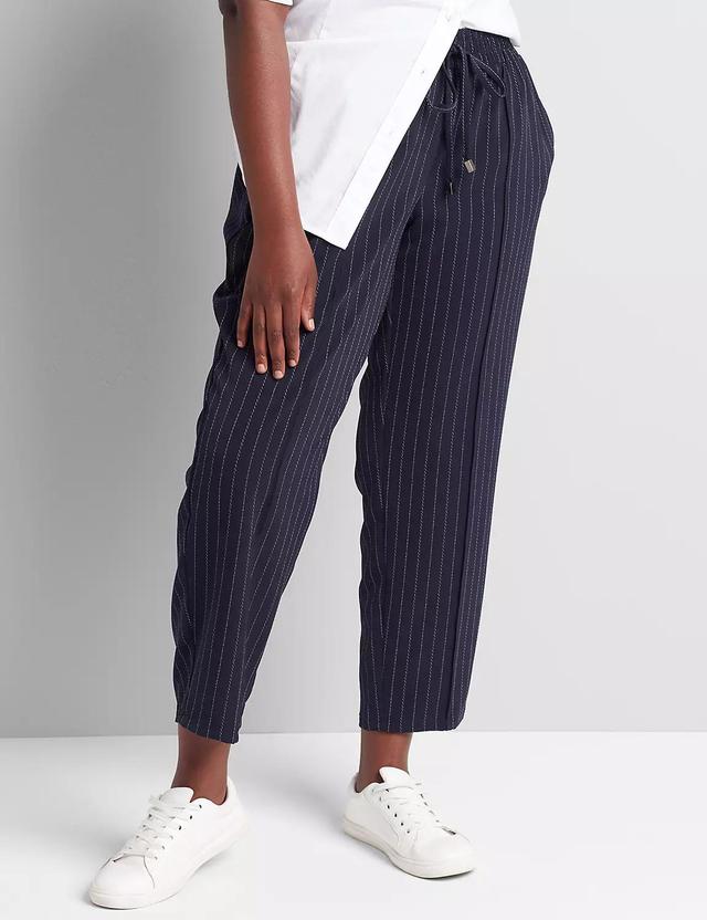 Striped Tailored Stretch Pull-On Ankle Pant Product Image