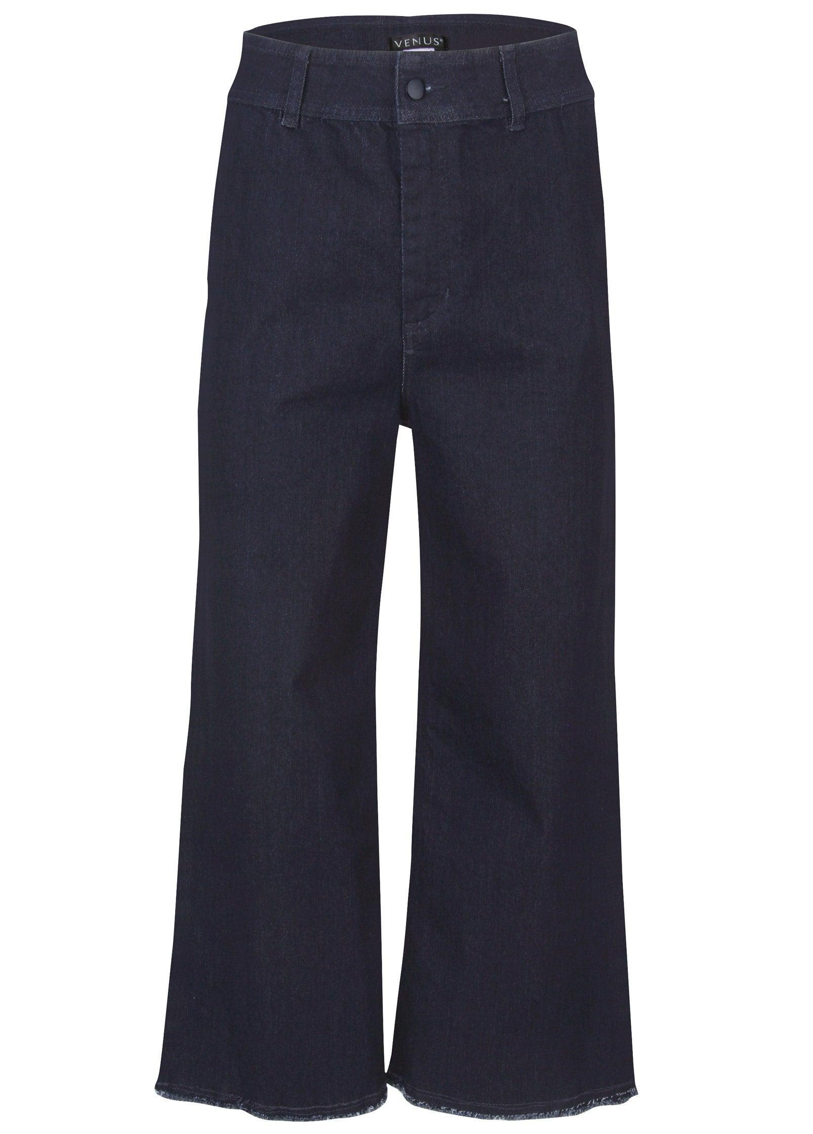 High Rise Wide Leg Jeans - Dark Wash Product Image