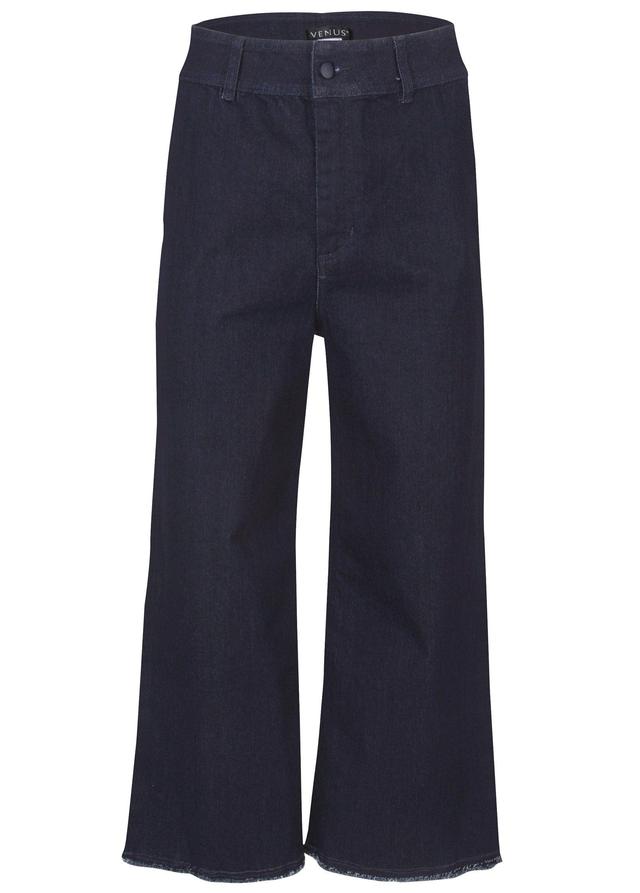 High Rise Wide Leg Jeans - Dark Wash Product Image