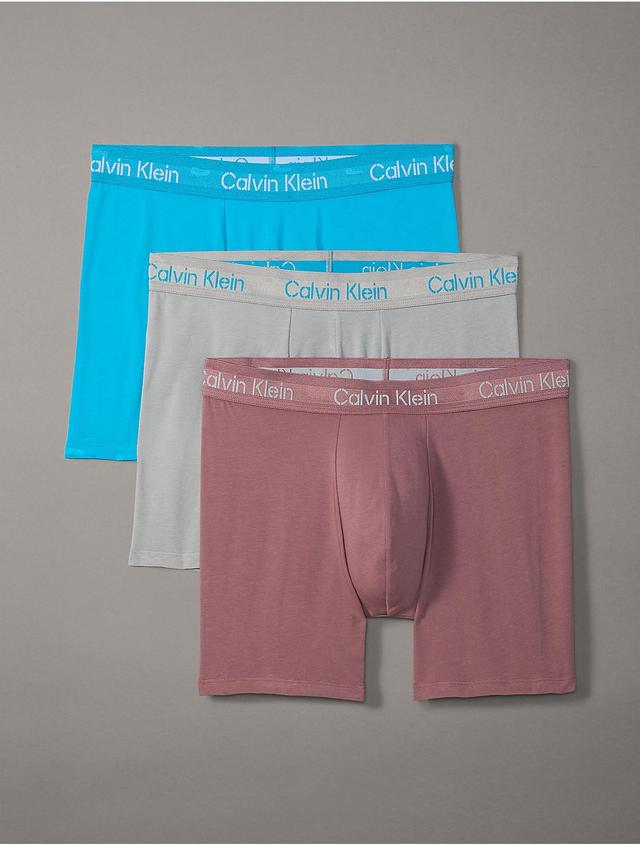 Calvin Klein Mens Stencil Logo Cotton Stretch 3-Pack Boxer Brief - Multi - S Product Image