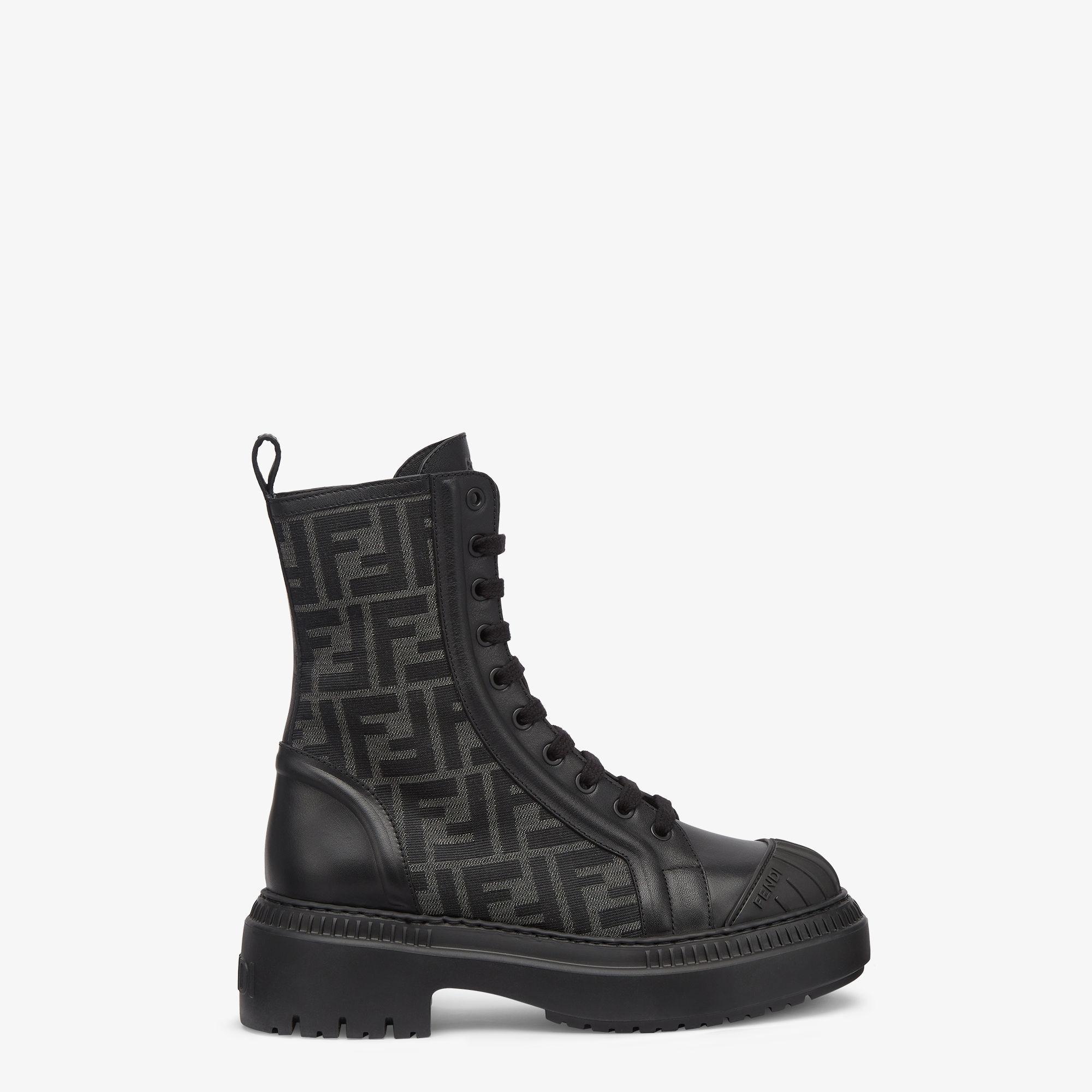 DominoBlack leather biker boots Product Image