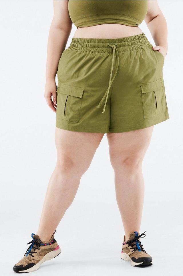 Fabletics Camden Cargo Short Womens green plus Size 4X Product Image