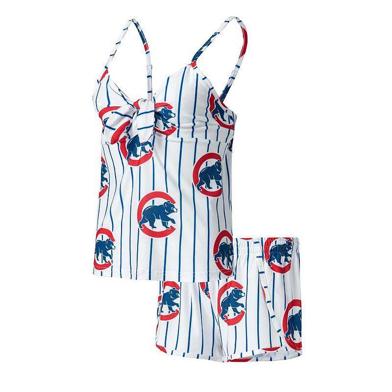 Womens Concepts Sport Chicago Cubs Reel Allover Print Tank Top & Shorts Sleep Set Product Image