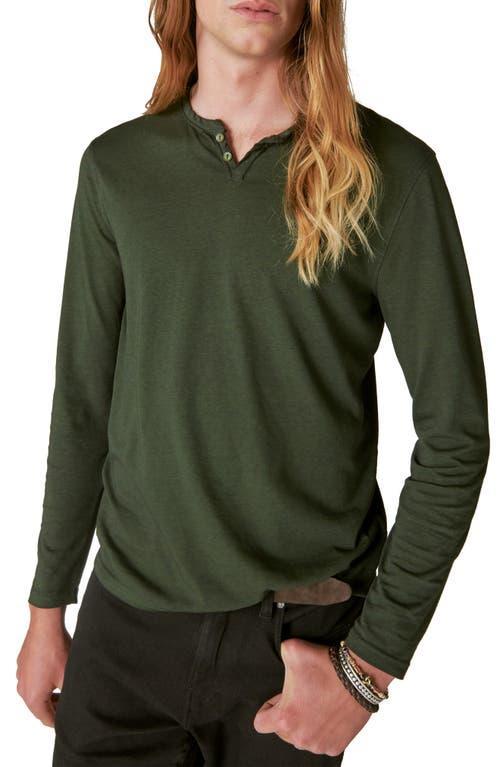 Lucky Brand Mens Long Sleeve Burnout Notch Shirt Product Image