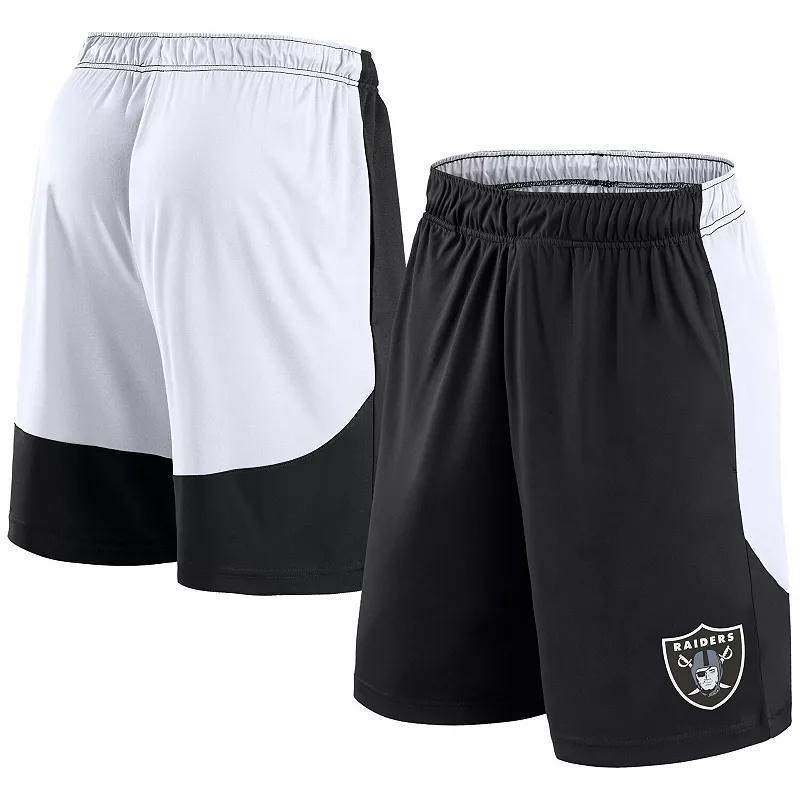 Mens Fanatics Black/White Las Vegas Raiders Go Hard Shorts Product Image