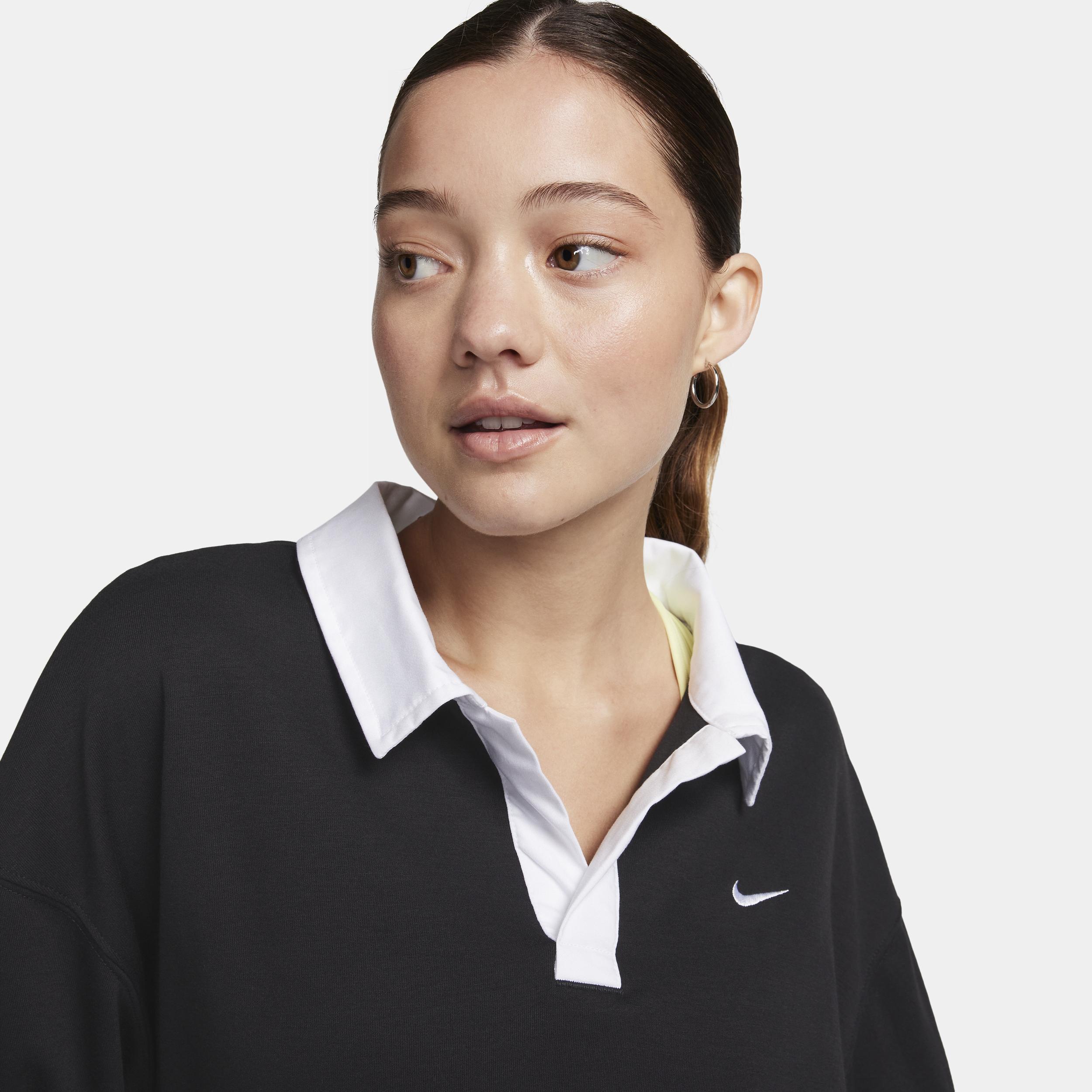 Women's Nike Sportswear Essential Oversized Long-Sleeve Polo Product Image